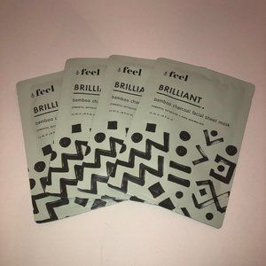 Feel Brilliant Bamboo Charcoal Facial Sheet Masks